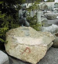 Brunnen Stein Naturstein Gartenbrunnen Steinmetz Vorarlberg