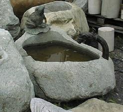 Brunnen Stein Naturstein Gartenbrunnen Steinmetz Vorarlberg